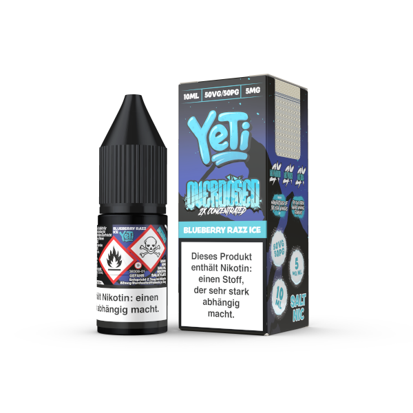 Blueberry Razz Ice - Yeti Overdosed Nikotinsalz 10ml