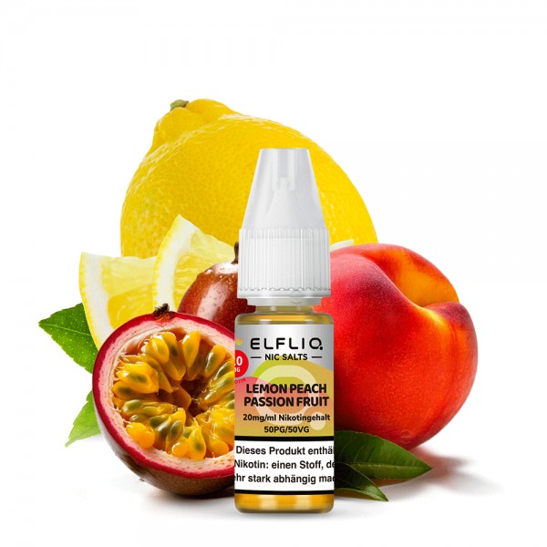 Lemon Peach Passion Fruit - ELFLIQ - Nikotinsalz Liquid 10ml