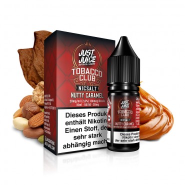 Tobacco Club Nutty Caramel - Just Juice - Nikotinsalz Liquid 10ml
