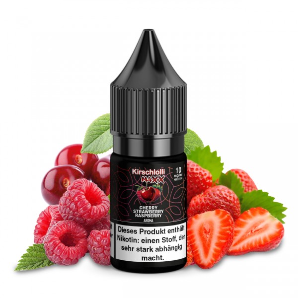 Kirschlolli MAXX Cherry Strawberry Raspberry - Nikotinsalz Liquid 10ml