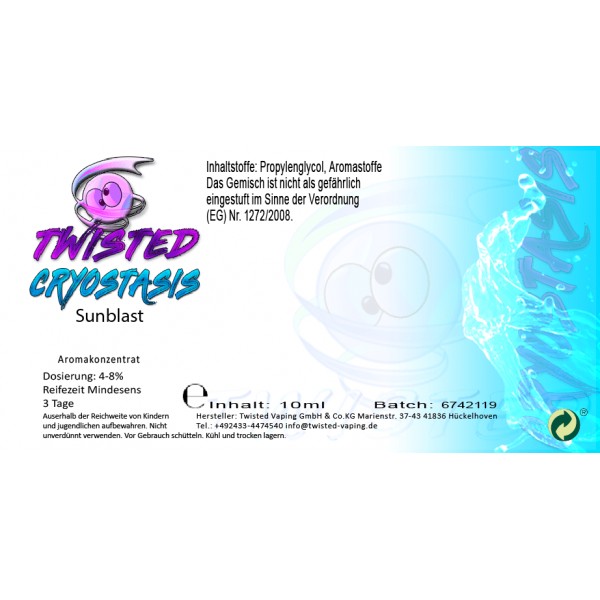 Cryostasis Sunblast - Twisted Flavors Aroma 10ml