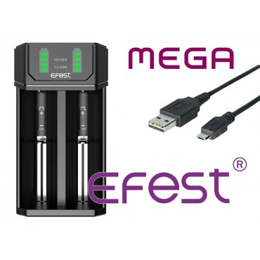 Efest Mega Ladegerät für 3,6V-3,7V Li-Ion Rundzellen
